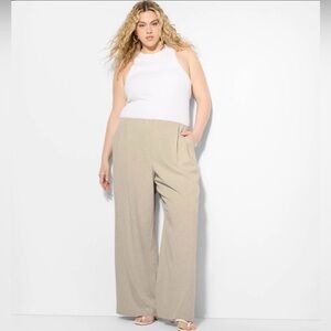 Wild Fable Women’s Linen Troursers Beige .